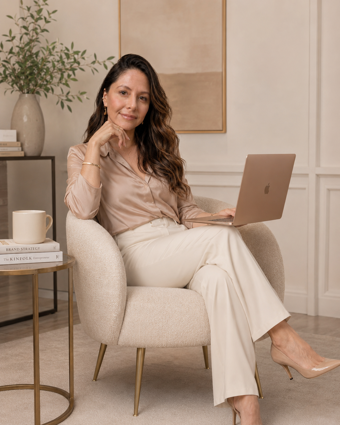 Zulma Sánchez trabajando desde su escritorio