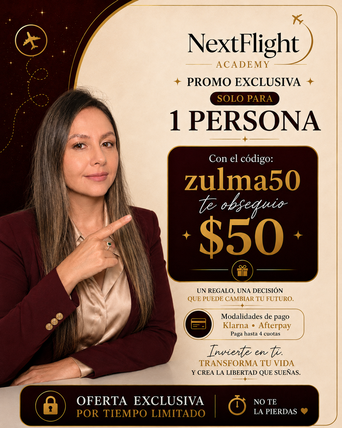 Código zulma50 - 50 dólares de descuento